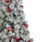 6ft. Pre-Lit Snowy Bristle Pine with Ornaments Artificial Christmas Tree, Clear Lights